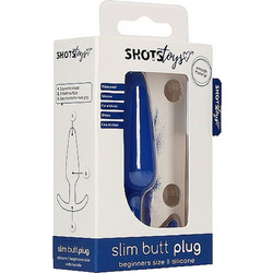 Shots Slim Πρωκτική Σφήνα 8.3cm Μπλε