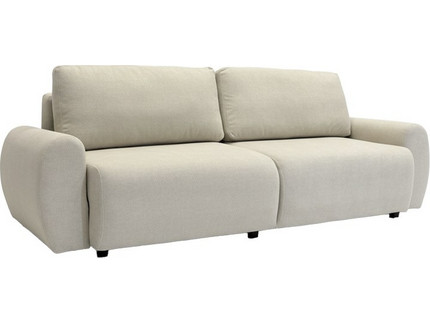 Pakoworld Hungie Τριθέσιος Καναπές Κρεβάτι Μπεζ 250x92x89cm 074-000064