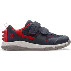 Clarks Παιδικά Sneakers Navy Μπλε Κόκκινα 26176749