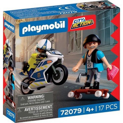 Playmobil City Action Αστυνομική Καταδίωξη Με Μοτοσικλέτα για 4+ Ετών 72079