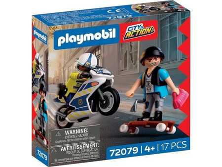 Playmobil City Action Αστυνομική Καταδίωξη Με Μοτοσικλέτα για 4+ Ετών 72079