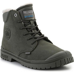 Palladium sp20 Cuff Ανδρικά Μποτάκια Δερμάτινα Χακί Αδιάβροχα με Γούνα 79067-325