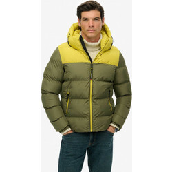 Superdry Ανδρικό Μπουφάν Χειμωνιάτικο Puffer Πράσινο Κίτρινο M5012281A-5DG