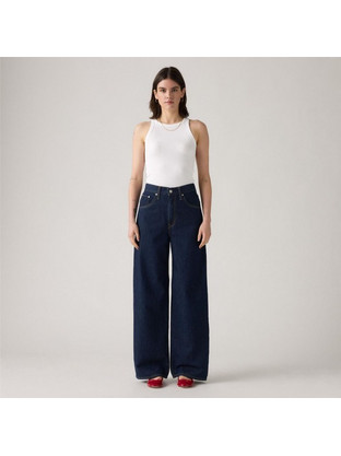 Levi's Ψηλόμεσο Γυναικείο Τζιν Παντελόνι Loose Εφαρμογή Navy Μπλε 001UP-0016