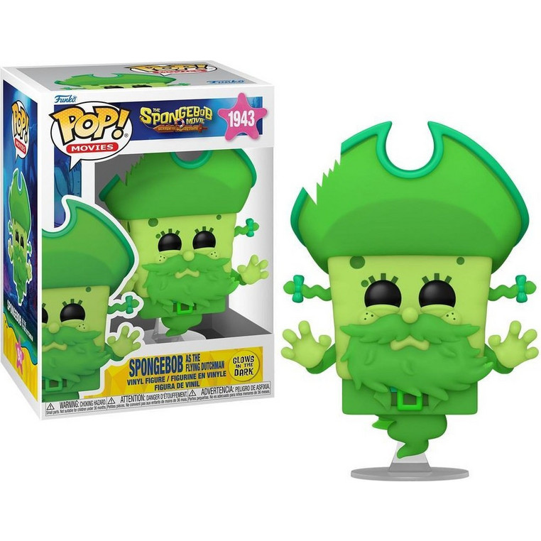Funko Pop! Movies: The SpongeBob Movie: Search for SquarePants - SpongeBob as The Flying Dutchman (Glows in The Dark) #1943 Vinyl Figure