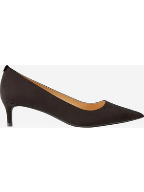 Michael Kors Alina Γόβες Suede με Λεπτό Χαμηλό Τακούνι Σοκολατί 40R3ALMP1S-251