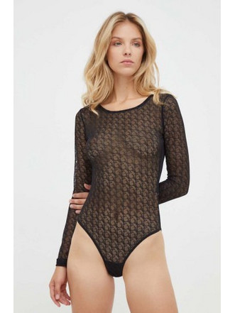 Guess Μακρυμάνικο Γυναικείο Κορμάκι Slip Μαύρο O3BM11KBXA0