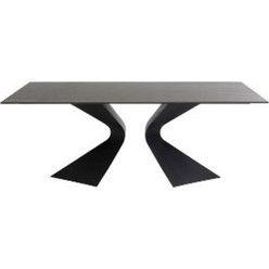 Kare Design Gloria Ορθογώνιο Τραπέζι Κήπου Μαύρο 180x90x75cm 87349