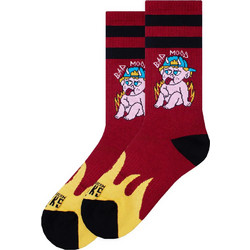 American Socks Bad Mood Μάλλινες Ανδρικές Κάλτσες Ψηλές με Σχέδια Μπορντό AS492