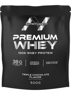 NutriYummy Premium Whey Triple Chocolate Πρωτεΐνη Ορού Γάλακτος Γράμμωσης 500gr