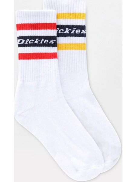 Dickies Genola Ανδρικές Κάλτσες Ψηλές με Σχέδια Λευκές 2Pack DK0A4XDKWHX