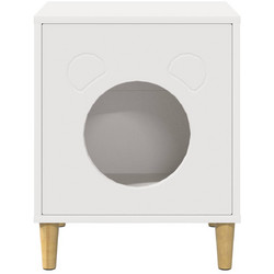 vidaXL Ξύλινo Σπιτάκι Γάτας 42.5x40x53cm Λευκό 8000671