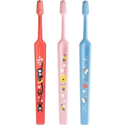 Tepe Mini Extra Soft Παιδικές Οδοντόβουρτσες 3τμχ Κοραλί Ροζ Γαλάζια