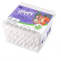 Bella Baby Happy Βρεφικές Μπατονέτες Ασφαλείας Βαμβακερές 56τμχ