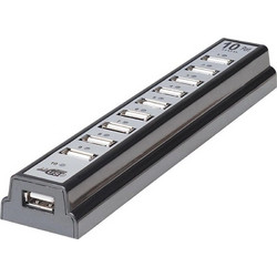 Manhattan IUSB2-HUB10 USB Hub 2.0 USB-A με 10 Θύρες USB-A & Εξωτερική Παροχή Ρεύματος