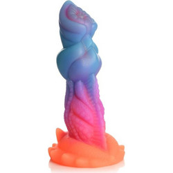 Creature Cocks Glow in the Dark Aqua Dildo με Βεντούζα Πολύχρωμο