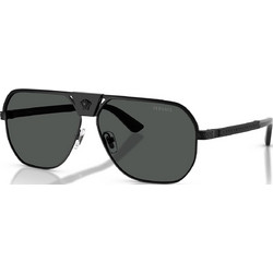 Versace VE2294 126187 Ανδρικά Γυαλιά Ηλίου Aviator Μεταλλικά Μαύρα με Μαύρο Φακό