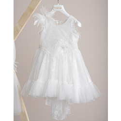 Piccolino Silvia Βαπτιστικό Φόρεμα 2τμχ DR25S165.IVORY