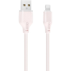 XO NB291 Braided USB-A to Lightning Cable 1m Pink
