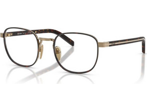 Prada PRD50V 7OE1O1 Ανδρικός Σκελετός Γυαλιών Οράσεως Μεταλλικός Χρυσός Μαύρος