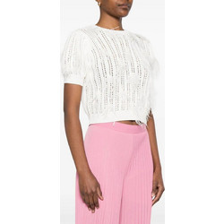 TWINSET Γυναικεία Πλεκτή Μπλούζα Λευκή 261TP3291-00059