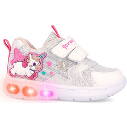 Garvalin Παιδικά Sneakers με Φωτάκια Λευκά Ροζ 262721-B050
