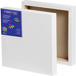 Metron Art Box Καμβάς Ζωγραφικής σε Τελάρο Βαμβακερός Λευκός 40x40cm