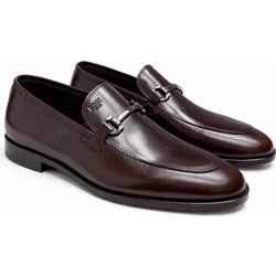Boss Shoes Ανδρικά Μοκασίνια Loafers Δερμάτινα Καφέ D7997