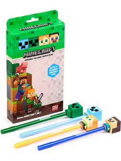 Puckator Minecraft Σετ Στυλό που Σβήνει 4τμχ