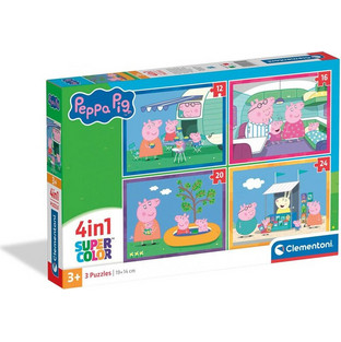 Παιδικό Puzzle Clementoni Peppa Pig 12 Κομμάτια+16 Κομμάτια+20 Κομμάτια+24 Κομμάτια 21751