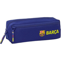 Safta F.C. Barcelona Κασετίνα Βαρελάκι με 3 Θήκες Μπλε 812529027