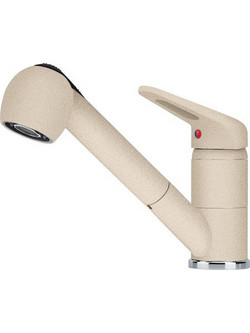Franke Novara Plus 3150501131 Μπαταρία Κουζίνας Πάγκου Διπλής Παροχής Ανάμεικτη με Ντουζ Μπεζ