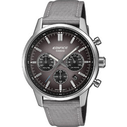 Casio Ανδρικό Ρολόι Χρονογράφος με Γκρι Δερμάτινο Λουράκι EFR-575C-8AEF