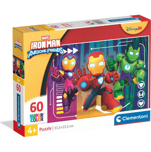 Παιδικό Puzzle Clementoni Super Color Marvel Iron Man and His Awesome Friends 60 Κομμάτια 26313