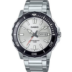 Casio Ανδρικό Ρολόι με Ασημί Μεταλλικό Μπρασελέ MTD-125D-7A