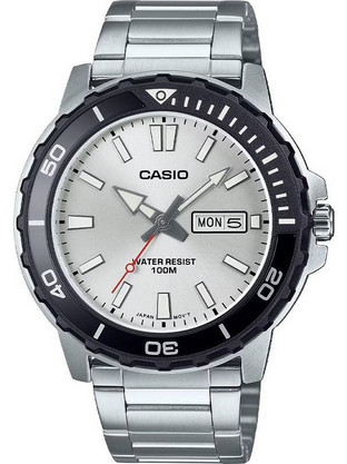 Casio Ανδρικό Ρολόι με Ασημί Μεταλλικό Μπρασελέ MTD-125D-7A
