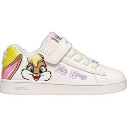 Geox LooneyTunes Παιδικά Sneakers Λευκά Ροζ J65LRH05411C0592