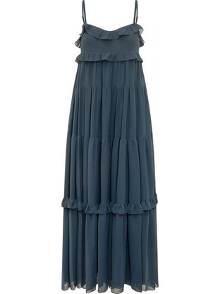 Michael Kors Maxi Καλοκαιρινό Φόρεμα για Γάμο / Βάπτιση Navy Μπλε MS683E37R3