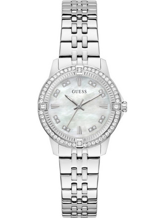 Guess Colette Γυναικείο Ρολόι με Ασημί Μεταλλικό Μπρασελέ GW1027L1