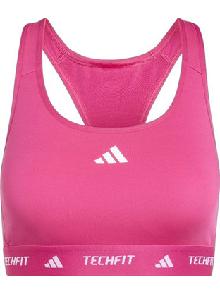 Adidas Techfit Αθλητικό Μπουστάκι με Μέτρια Στήριξη Φούξια KF3268