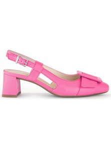Gabor Ανατομικές Γόβες Slingback Δερμάτινες με Χοντρό Χαμηλό Τακούνι Φούξια 21-42.262.21