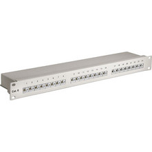 Goobay 94036 Ethernet Patch Panel Rack 1U 19" 24 Θυρών Cat.6 Shielded STP