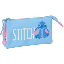 Safta Lilo & Stitch Bright Κασετίνα με 3 Θήκες Ροζ Γαλάζια S4313507