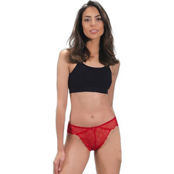 Cottonhill Γυναικείο Sexy Brazil με Δαντέλα Κόκκινο CH4375