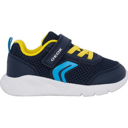 Geox Sprintye Παιδικά Sneakers Navy Μπλε Κίτρινα Γαλάζια B454UC01454C0657