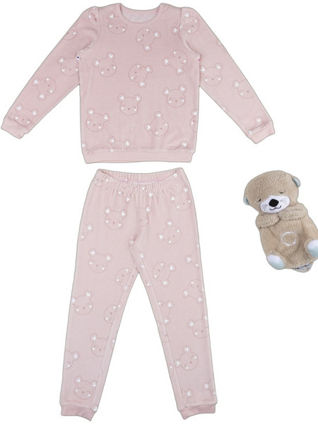 Prenatal Bear Παιδική Πιτζάμα Συνθετική Χειμωνιάτικη Ροζ 1529625