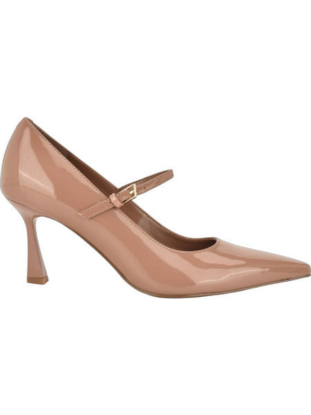Nine West KREST3 Γόβες Λουστρίνι με Λεπτό Ψηλό Τακούνι & Μπαρέτα Μπεζ 02-102