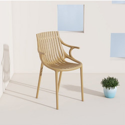 Comocare Monaco Καρέκλα Κήπου Πολυπροπυλενίου Καφέ 4872150
