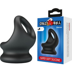 Crazy Bull Oberon Penis Ring Ελαστικό Δαχτυλίδι Πέους & Όρχεων Σιλικόνης 3.4cm Μαύρο