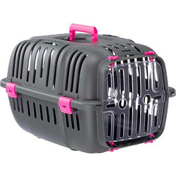 Ferplast Jet 20 Κλουβί Μεταφοράς Σκύλου 57x37x33cm Γκρι Φούξια